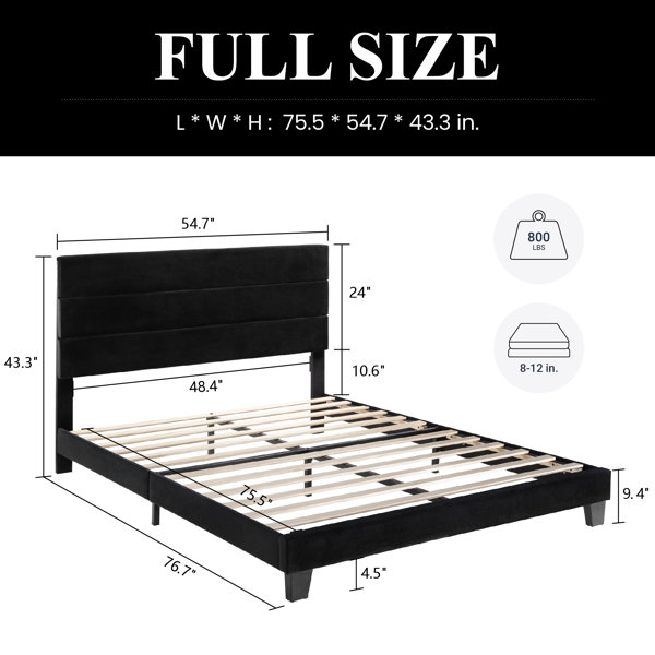 Latitude Run® Elison Platform Bed with Fabric Upholstered